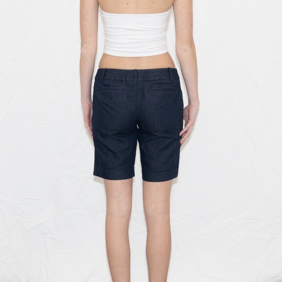 dark wash denim bermuda shorts size 4 loft - Picture 7 of 7